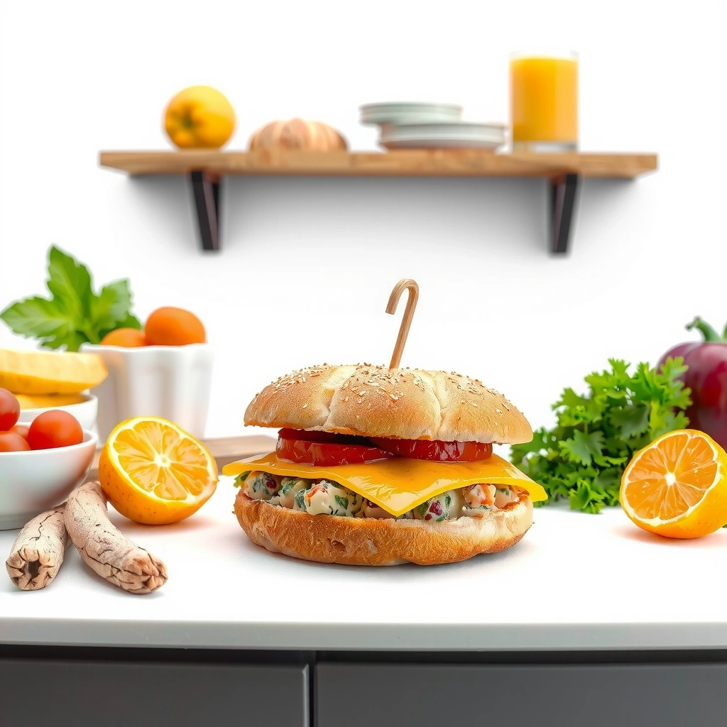 Frische, gesunde Lebensmittel in moderner Küche